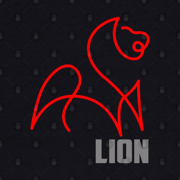 RED LINE LION by SAMELVES